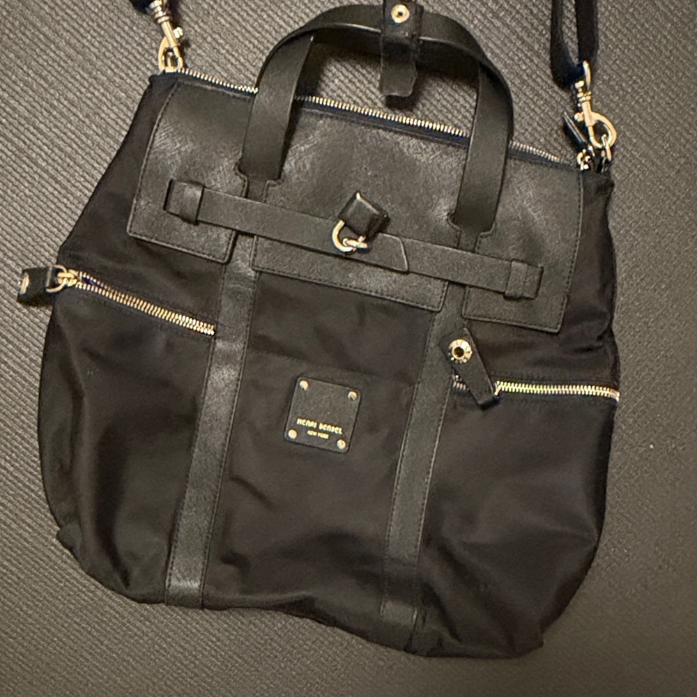 Henri Bendel Black Messenger Bag